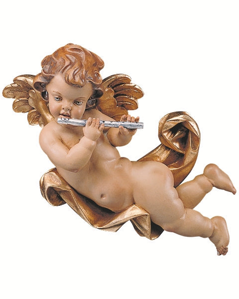 Latający anioł z mandoliną i fletem